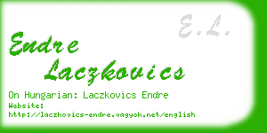 endre laczkovics business card
